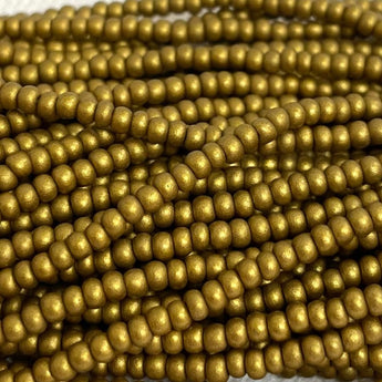 1 Hank Yellow Gold Supra Czech Glass Seed Beads