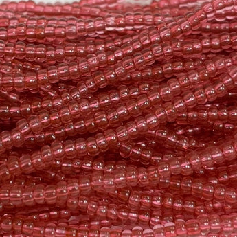 1 Hank Transparent Old Rose Czech Glass Seed Beads