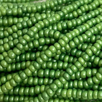 1 Hank Moss Green Supra Czech Glass Seed Beads