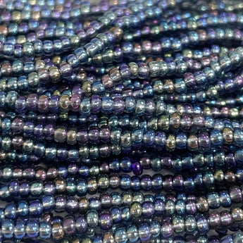 1 Hank AB Black Diamond Czech Glass Seed Beads