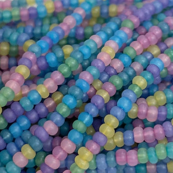 1 Hank Mixed Matte Pastel Czech Glass Seed Beads