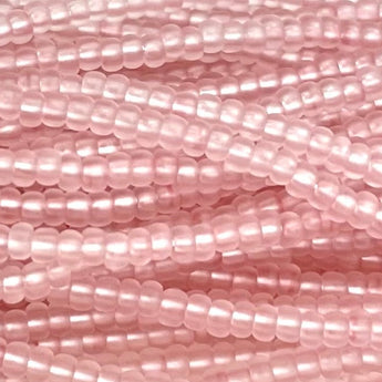 1 Hank Transparent Light Rose Matte Czech Glass Seed Beads