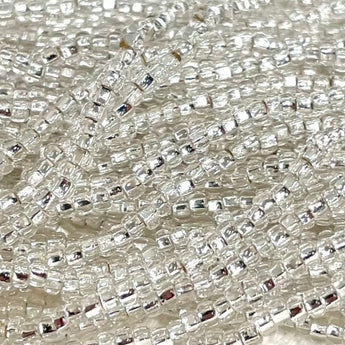 1 Hank Silver Lined Crystal Czech Glass Seed Beads