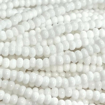 1 Hank Opaque White Czech Glass Seed Beads