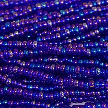 1 Hank AB Cobalt Blue Czech Glass Seed Beads