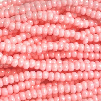 1 Hank Baby Pink Luster Czech Glass Seed Beads