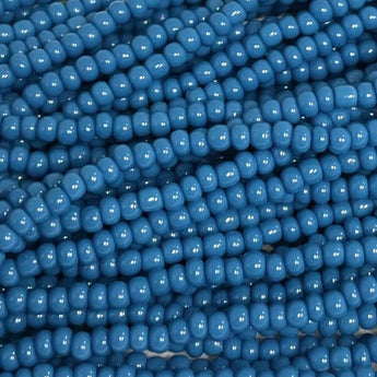 1 Hank Denim Blue Czech Glass Seed Beads