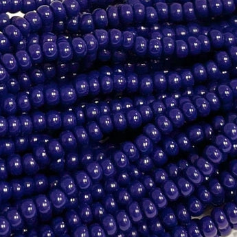 1 Hank Opaque Navy Blue Czech Glass Seed Beads