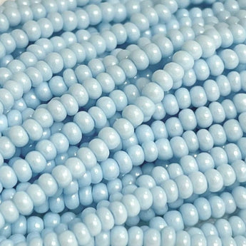 1 Hank Ice Blue Supra Pearl Czech Glass Seed Beads