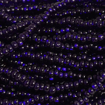 1 Hank Dark Cobalt Silver Lined Czech Glass Seed Beads