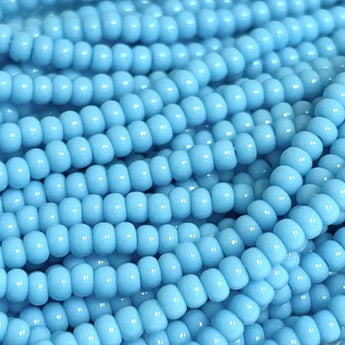 1 Hank Baby Blue Czech Glass Seed Beads