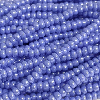 1 Hank Luster Delft Blue Czech Glass Seed Beads