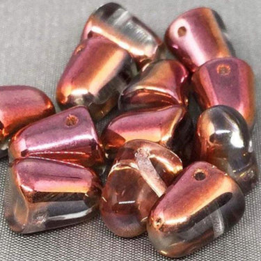 Magic Red Czech Gumdrop Glass Beads