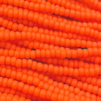 Matte Orange Czech Glass Seed Beads