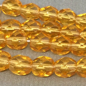 Topaz Czech Fire Polished Glass Beads