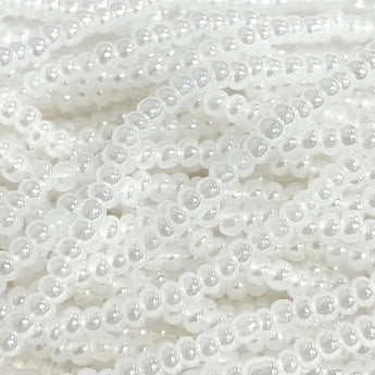 White Pearl Czech Glass Seed Beads