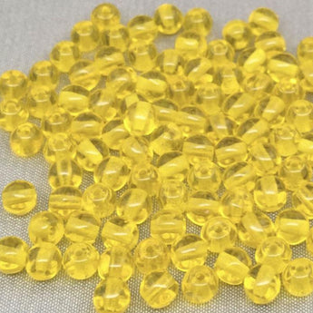 Yellow Golden Czech Round Glass Beads