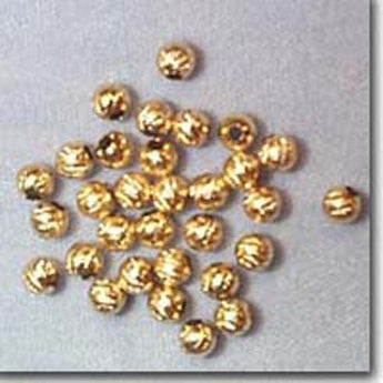 50 Vintage Gold Plated Round Metal Beads 5mm