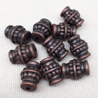 10 Antique Copper Acrylic Beads