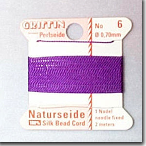 2 Packs #8 Purple Silk Bead Cord   #3747