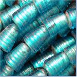 10 Vintage Capri Foil Cone Glass Beads  #5003