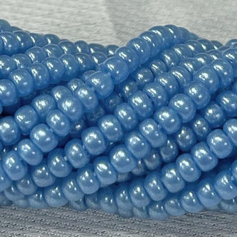 1 Hank Steel Blue Supra Pearl Czech Glass Seed Beads