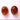 4 Vintage Amber Round Glass Cabochons #9133