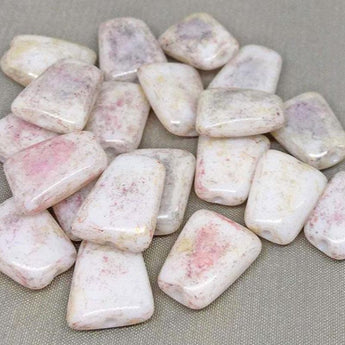 20 Vintage Austrian White Gray Pink Picasso Glass Beads