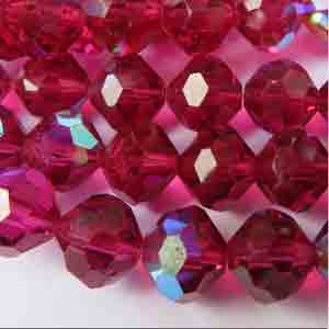 4 Vintage AB Fuchsia Swarovski Crystal Beads Art 5300