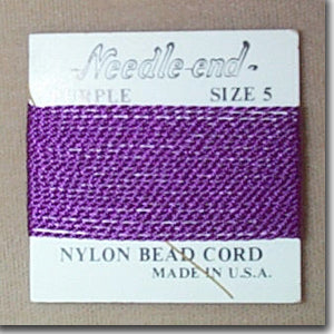 2 Packs #5 Purple Nylon Bead Cord #3786