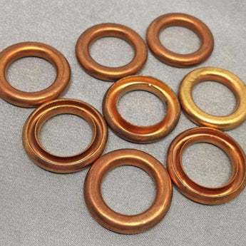 8 Vintage Brass Metal Ring Findings