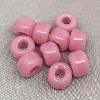 10 Vintage Pink Czech Pony Crow Glass Beads