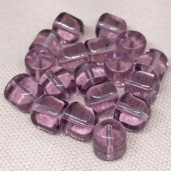 18 Vintage Amethyst Purple Czech Gumdrop Glass Beads