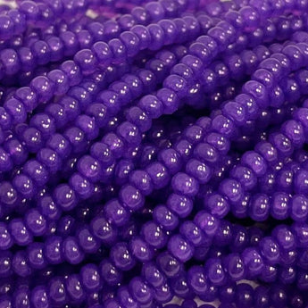 1 Hank Cardinal Purple Opal Czech Glass Seed Beads