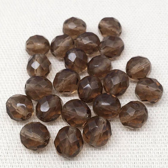 25 Vintage Light Brown Czech Glass Beads