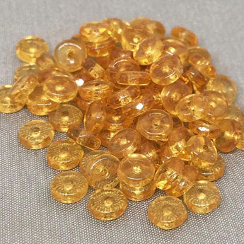 100 Golden Topaz Czech Rondelle Disc Glass Beads