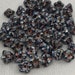 50 Black Picasso Czech Flower Glass Beads 6mm