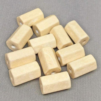 12 Vintage Light Golden Beige Japan Glass Beads