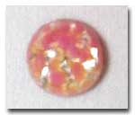 2 Vintage Rose Foil Round Glass Cabochon #3566