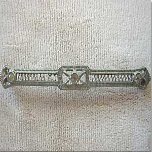 2 Victorian Bar Pin Metal Findings  #8471