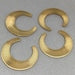 4 Vintage Corrugated Horseshoe Brass Metal Finding 24mm