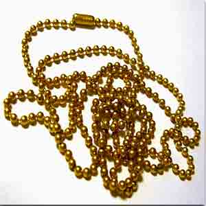 2 Vintage Gold Plated Ball Chains