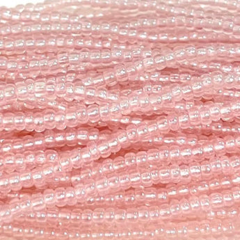 1 Hank Transparent Light Rose Luster Czech Glass Seed Beads