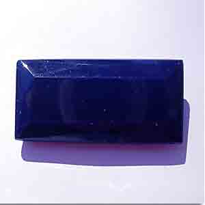 1 Vintage Dark Amethyst Rectangle Glass Stone #9238