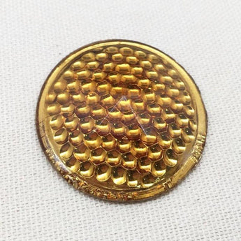 1 Vintage Gold Czech Bike Reflector Cabochon