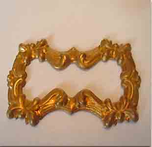 1 Vintage Brass Decorative Frame Metal Stamping #9030