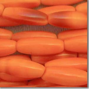 Orange Rockets Vintage Beads   #200294